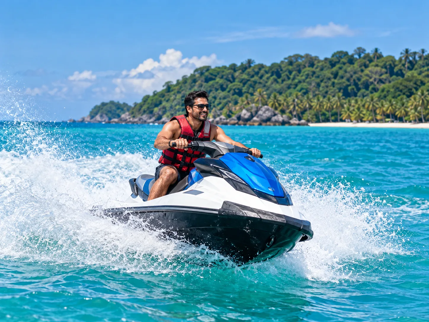 Jet ski ride in the Andaman Islands
